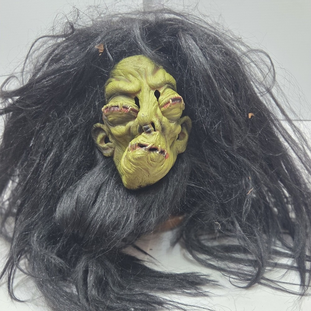 2003 Paper Magic Group Shrunken Head Voodoo Mask Vintage Halloween Latex...